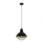 Eglo Suspension CANNINGTON Noir, Or, 1 lumi&egrave;re - Vintage - Int&eacute;rieur - CANNINGTON - D&eacute;lai de livraison moyen: 2 &agrave; 3 semaines. Port gratuit France m&eacute;tropolitaine et Belgique d&egrave;s 100 &euro;.