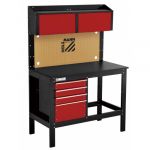 Holzmann Etabli d'atelier avec tiroirs panneau perfor&eacute; et placards - WT39