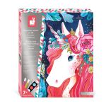 Janod Les ateliers du calme - peintures nacr&eacute;e et 3d licornes - kit loisir cr&eacute;atif enfant - apprentissage motricit&eacute; fine et co