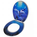 VidaXL Abattant WC en MDF Dauphins