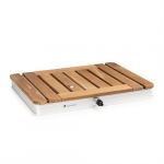 Blumfeldt Douche de jardin - Cool Breeze - Bois de teck - 70 x 8 x 55 cm - Poignée de transport - Carré