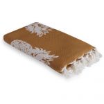 - Fouta reversible Ananas jaune - 100x200 cm