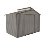 Chalet et Jardin Abri jardin métal - Aspect BOIS VIEILLI 9363 - 5,44 M²- GRIS