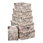 Lot de 6 Boîtes de Rangement "Indonésie" 48cm Naturel Prix