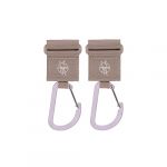 Lässig Attaches poussette pour sac à langer avec mousqueton rose