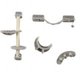 Pawhut Mur d'escalade pour chat avec hamac passerelle planche à gratter et balles peluche sisal gris