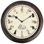 Esschert design Horloge avec sons de chat