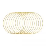 Rayher Anneaux En Métal Revêtus, 30cm Ø, Or, Boîte 10 Pces