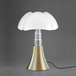 Martinelli luce Lampe à poser Pipistrello laiton satiné H66-86 cm Jaune