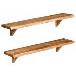 VidaXL Étagères murales 2 pcs 90x20x16 cm Bois d'acacia massif