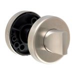 Vachette Rosace ronde inox satiné - Condamnation à voyant - Linox - Vendu par 2