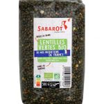 Sabarot Lentilles vertes biologiques - Sachet 500g