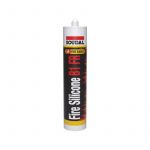 Soudal Mastic coupe-feu Fire Silicone B1 FR - étanche à la fumée - 300 mL gris 1u
