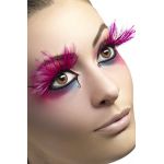 Smiffys Cils, roses, avec pl e, colle incluse