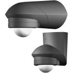 Grothe Détecteur de mouvements PIR 94535 pour l'intérieur, pour l'extérieur en saillie 360 ° relais noir IP55