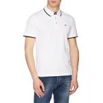 Jack & Jones Jjepaulos Polo SS Noos, Homme, Blanc (White Detail: Slim Fit), Medium
