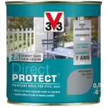 V33 Direct Protect satin gris galet 500 ml - Peinture extérieure multi-matériaux