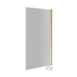 Essebagno Pare-Baignoire pivotant verre anticalcaire et aluminium 80 x 140 Or bross&eacute;