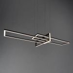 Trio Suspension LED Salinas 3 000 K, noir mat