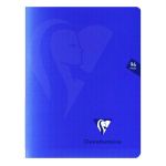 Clairefontaine 322741C - Cahier Mimesys 170x220, 96p./48 feuilles 90 g/m² piquées, coloris bleu marine, Séyès
