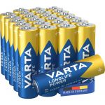 Varta Piles AA, lot de 24, Longlife Power, Alcalines, 1,5V, Cube, emballage recycl&eacute; &agrave; 90%, adapt&eacute;es aux jouets, souris sans fil, lampes de poche, Made in Germany