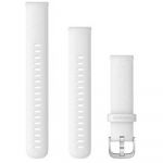 Garmin Bracelet Quick Release 18 mm Silicone Blanc boucle argent