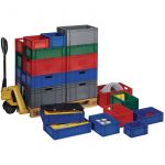 FP Caisse de transport 600x400x175 mm bleu