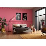 Kare Design Tableau en verre femme fleurs roses 80x120cm