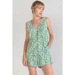 Le Temps des Cerises Blouse imprim&eacute;e sans manches Jaune/Bleu - Taille S;XL;XS;M;L