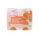 BabyBio Petits L&eacute;gumes Boulghour Poulet Fermier Lait de Coco Bio 2 x 200g