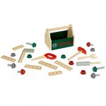 Klein Theo 8161 Caisse à Outils Bosch en Bois I Caisse Solide avec poignée Pratique I Outils en Design Bosch Inclus I Jouets pour Enfants à partir de 3 Ans