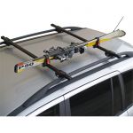 Menabo Porte-skis sur barres de toit Ski Rack 423618 pour 1 paire de skis de fond