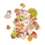 Janod 24 Magnets en Bois Aimantés - Thème Ferme - Animaux de la Ferme - Jouet en Bois - Idéal tableau ou frigo - Jeu Éducatif Magnétique, pour Manipuler, Expérimenter et s’Amuser - Dès 2 Ans, J09639
