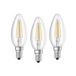 Osram 4058075819313 Ampoule LED Verre 4,00 W E14 Transparent 3 pièces