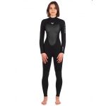 Roxy Women's 3/2 Prologue Women Back-Zip Flt - Combinaison de surf taille 12, noir