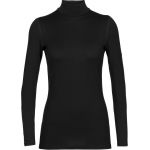 Icebreaker 260 Tech Chemise &agrave; col roul&eacute; &agrave; manches longues Femme, noir M Hauts thermiques ski