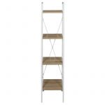 Étagère Déco 4 Niveaux "Bois & Métal" 148cm Blanc Prix