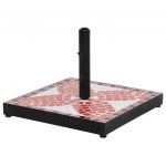 VidaXL Base de parasol terre cuite et blanc carré 12 kg