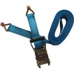 Peraline Sangle Arrimage à Cliquet Inversé et Crochet double 8m x 38mm 2 Tonnes