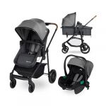 Bébé Confort HAZE Poussette 3 en 1 i-Size – assise transformable en nacelle + Siège auto Groupe 0+ De 0 à 22Kg, Tinted Stone