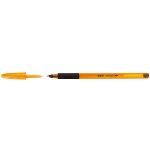 Bic Stylo bille Orange Grip encre noir pointe fine (0,7 mm)