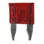 Spotlight Lot de 10 mini fusibles 10A enfichables rouge, fusible voiture 10A, mini fusible plat 10A - Pour tous types de véhicules (véhicules utilitaire, engins agricoles) - Fusibles plats pour auto