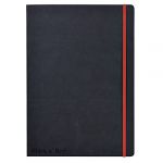 Oxford Black n' Red Journal A4 ligné avec pages numérotées, noir et rouge