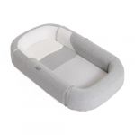 Chicco Mommy Pod 3en1, réducteur de lit pour bébé, 81 cm x 49 cm, nid pour bébé, 0-3 mois pour dormir, 0-8 mois pour le temps sur le ventre, revêtement en coton biologique, lavable en machine, Gris
