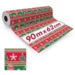 1x Rouleau de Papier Cadeau Christmas of Stars 62cmx90m - Papier demballage pour Noël Papier Demballage de Noël Recyclé