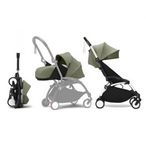 Stokke Poussette YOYO 3 Pack 0+ et 6+ Olive / Cadre Blanc