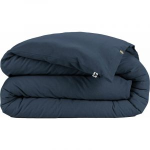Housse de couette flanelle de coton (200 cm) Candice Bleu nuit