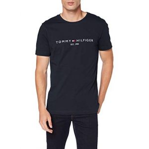 Tommy Hilfiger T-shirt à logo drapeau brodé - Bleu marine-Navy