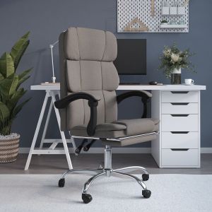 VidaXL 349625 Fauteuil inclinable de bureau Taupe Tissu