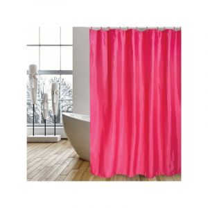 MSV M S V Rideau de douche Polyester 180x200cm Fuchsia - Fuschia